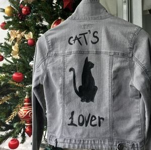 Hand painted Denim Jacket